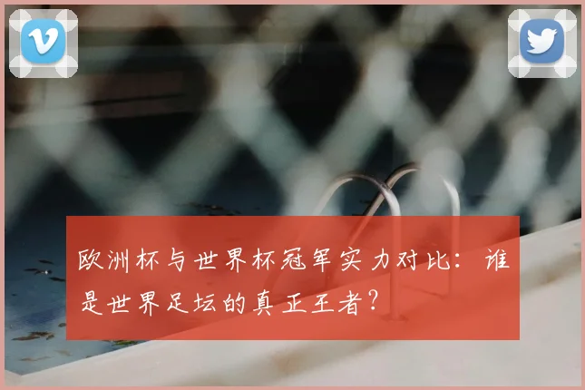 欧洲杯与世界杯冠军实力对比:谁是世界足坛的真正王者?